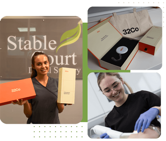 Stable Court Dental Surgery team with 32Co clear aligners